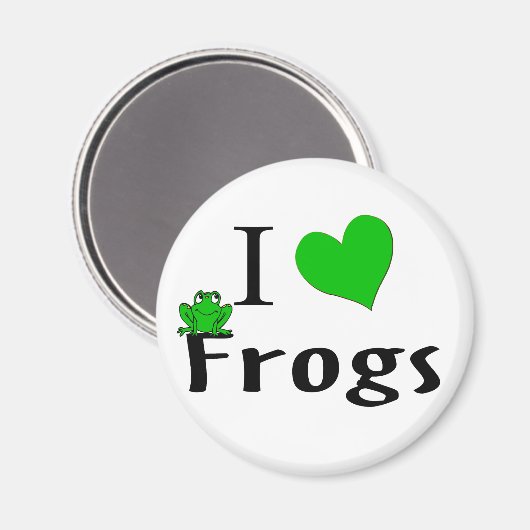 I Liebe Frogs Magnet (Vorderseite/Rückseite)