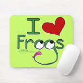 I Liebe FROGS Mousepad (Mit Mouse)