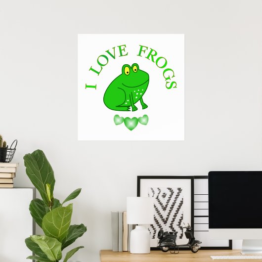 I Liebe Frogs Poster (Heimbüro)