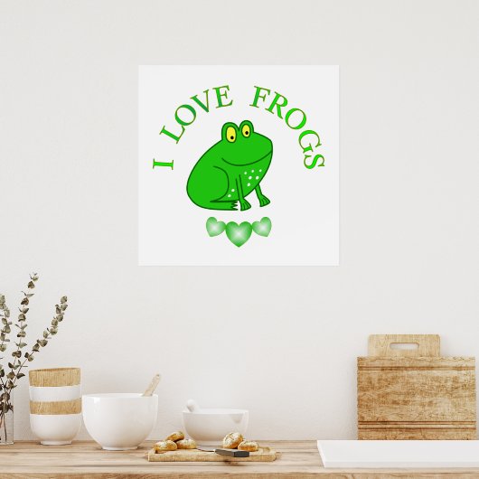 I Liebe Frogs Poster (Küche)