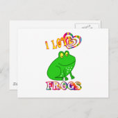 I LIEBE FROGS POSTKARTE (Vorne/Hinten)