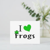 I Liebe Frogs Postkarte (Stehend Vorderseite)
