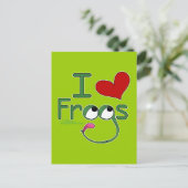 I Liebe FROGS Postkarte (Stehend Vorderseite)
