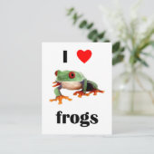 I Liebe Frogs Postkarte (Stehend Vorderseite)