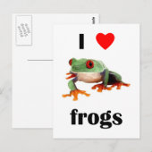 I Liebe Frogs Postkarte (Vorne/Hinten)
