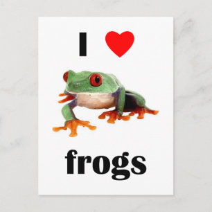 I Liebe Frogs Postkarte