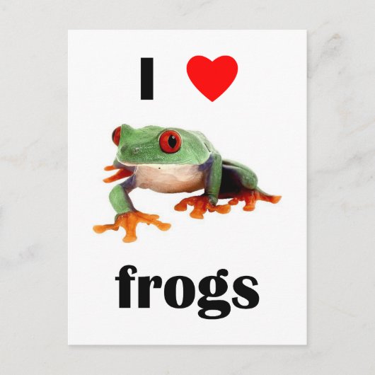 I Liebe Frogs Postkarte (Vorderseite)