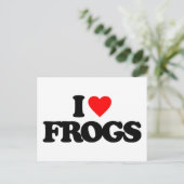 I LIEBE FROGS POSTKARTE (Stehend Vorderseite)
