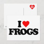 I LIEBE FROGS POSTKARTE (Vorne/Hinten)