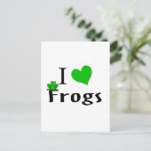 I Liebe Frogs Postkarte (Stehend Vorderseite)