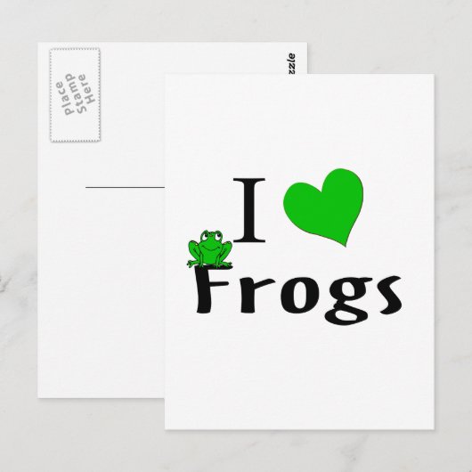 I Liebe Frogs Postkarte (Vorne/Hinten)