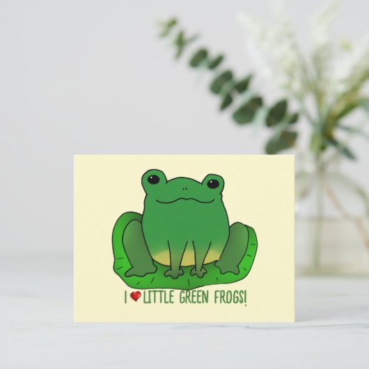 I Liebe Frogs Postkarte (Stehend Vorderseite)