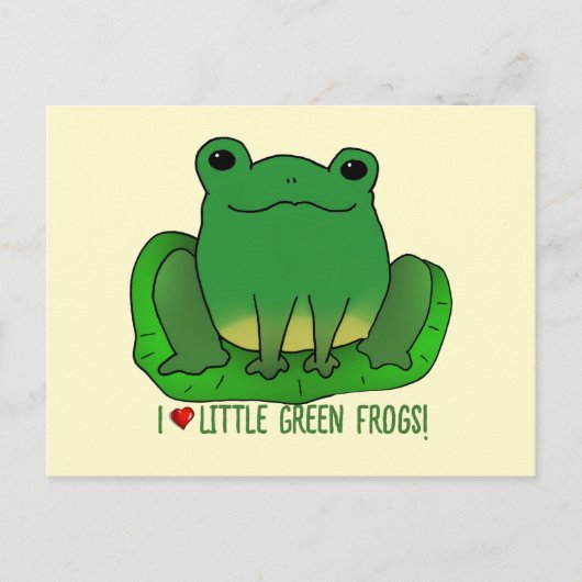 I Liebe Frogs Postkarte (Vorderseite)