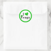 I Liebe Frogs Runder Aufkleber (Tasche)