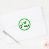I Liebe Frogs Runder Aufkleber (Umschlag)