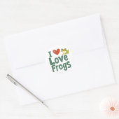 I Liebe Frogs Runder Aufkleber (Umschlag)