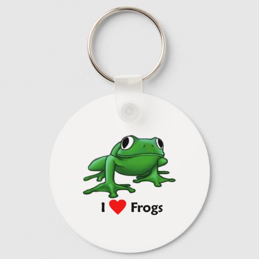 I Liebe Frogs Schlüsselanhänger (Vorderseite)