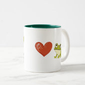 I Liebe Frogs Zweifarbige Tasse (VorderseiteRechts)