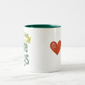 I Liebe Frogs Zweifarbige Tasse (Mittel)