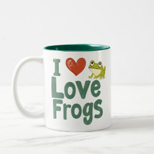 I Liebe Frogs Zweifarbige Tasse