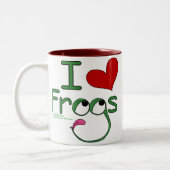 I Liebe FROGS Zweifarbige Tasse (Links)