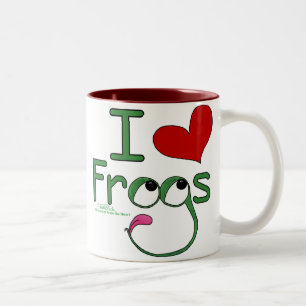 I Liebe FROGS Zweifarbige Tasse