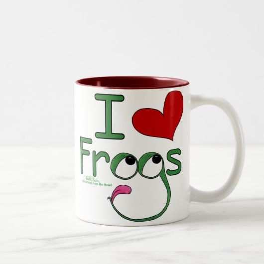 I Liebe FROGS Zweifarbige Tasse (Rechts)