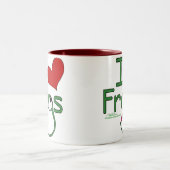 I Liebe FROGS Zweifarbige Tasse (Mittel)