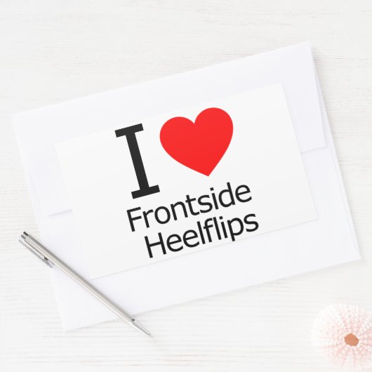 I Liebe Frontside Heelflips Rechteckiger Aufkleber (Umschlag)