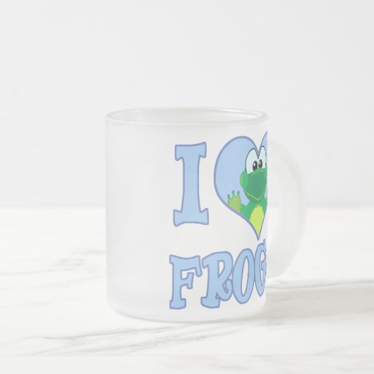 I Liebe Frösche Mattglastasse (VorderseiteRechts)