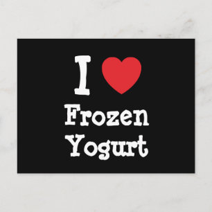 I Liebe Frozen Yogurt T - Shirt Postkarte