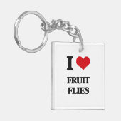 I Liebe Fruchtfliegen Schlüsselanhänger (Vorderseite links)