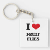 I Liebe Fruchtfliegen Schlüsselanhänger (Vorderseite)