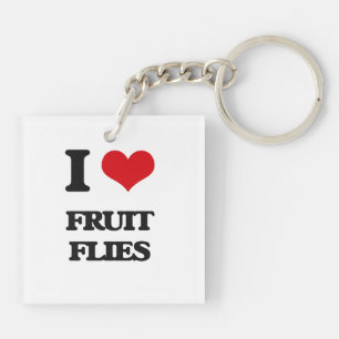 I Liebe Fruchtfliegen Schlüsselanhänger
