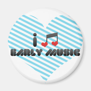 I Liebe-frühe Musik Magnet