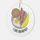 I Liebe Frühstück Keramik Ornament (Links)