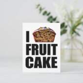 I Liebe Fruitcake Feiertagspostkarte (Stehend Vorderseite)