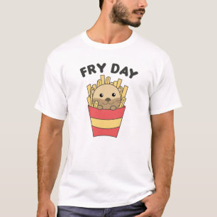 I Liebe Fry Day Funny Otter Französisch Freitag T-Shirt