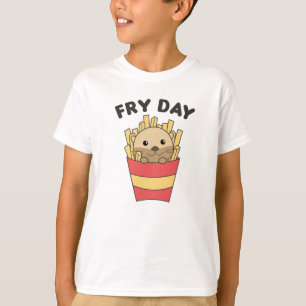 I Liebe Fry Day Funny Otter Französisch Freitag T-Shirt