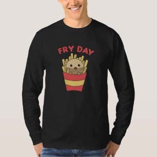 I Liebe Fry Day Funny Otter Französisch Freitag T-Shirt