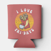 I Liebe Fry Days Funny French Fries Dosenkühler (Rückseite)