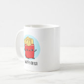 I Liebe Fry Days Funny French Fries Pun Kaffeetasse (Vorderseite Links)