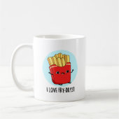 I Liebe Fry Days Funny French Fries Pun Kaffeetasse (Links)