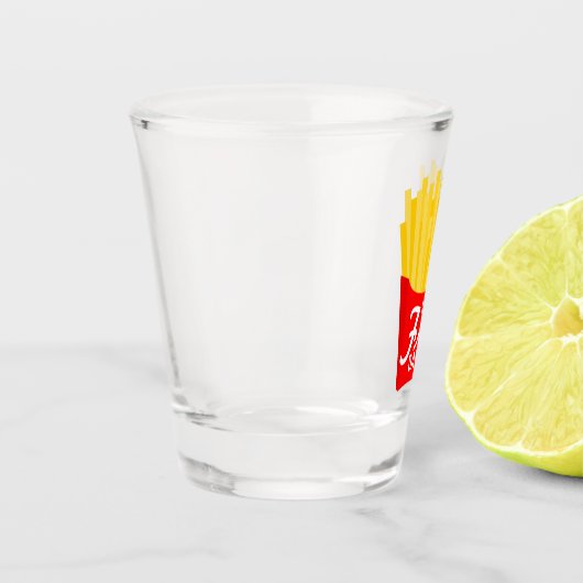 I Liebe Fry Days Schnapsglas (Links)