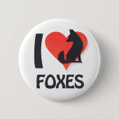 I Liebe Füchse Button (Vorderseite)