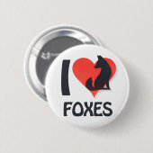 I Liebe Füchse Button (Vorne & Hinten)