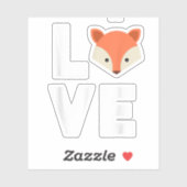 I Liebe Füchse Niedlich Fox Funny Fox Liebe Tierge Aufkleber (Blatt)