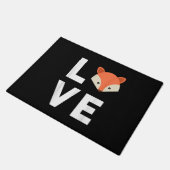 I Liebe Füchse Niedlich Fox Funny Fox Liebe Tierge Fußmatte (Schrägansicht)