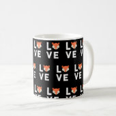 I Liebe Füchse Niedlich Fox Funny Fox Liebe Tierge Kaffeetasse (VorderseiteRechts)