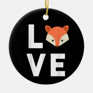 I Liebe Füchse Niedlich Fox Funny Fox Liebe Tierge Keramik Ornament